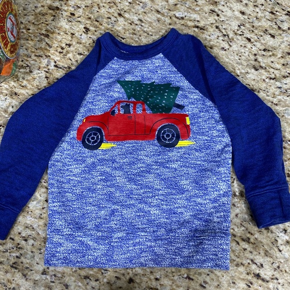 Boys Old Navy Christmas Truck Shirt LS 5T - Picture 1 of 7